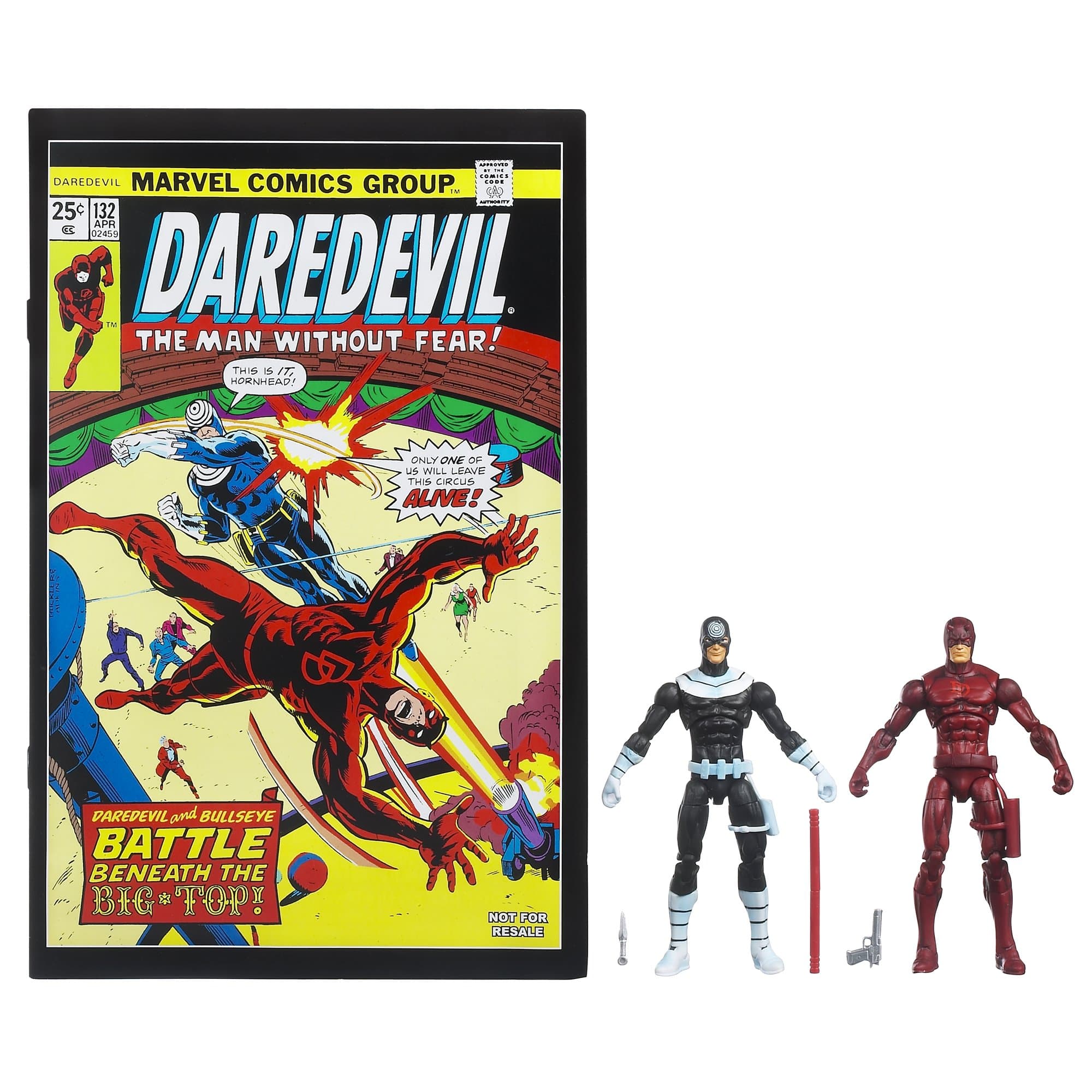 Marvel Universe Bullseye and Daredevil Figure Comic Pack 4 Inches