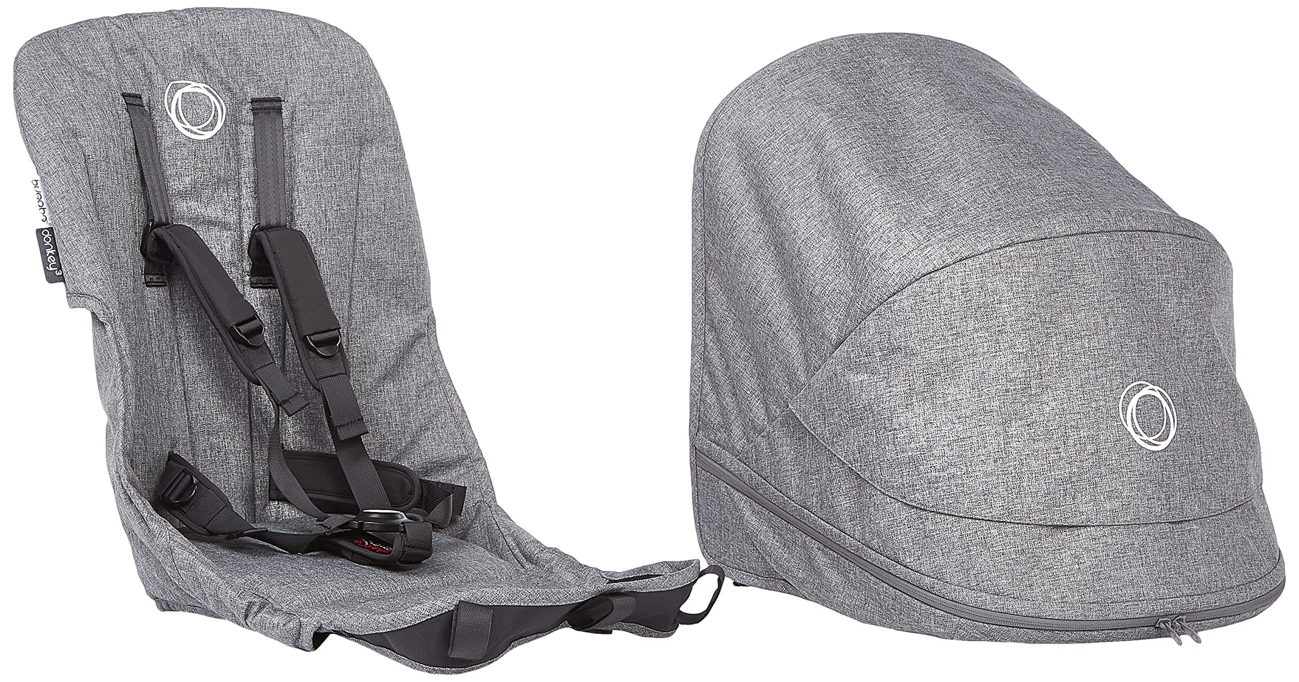BugabooDonkey3 Duo Extension Complete, Alu/Grey Melange