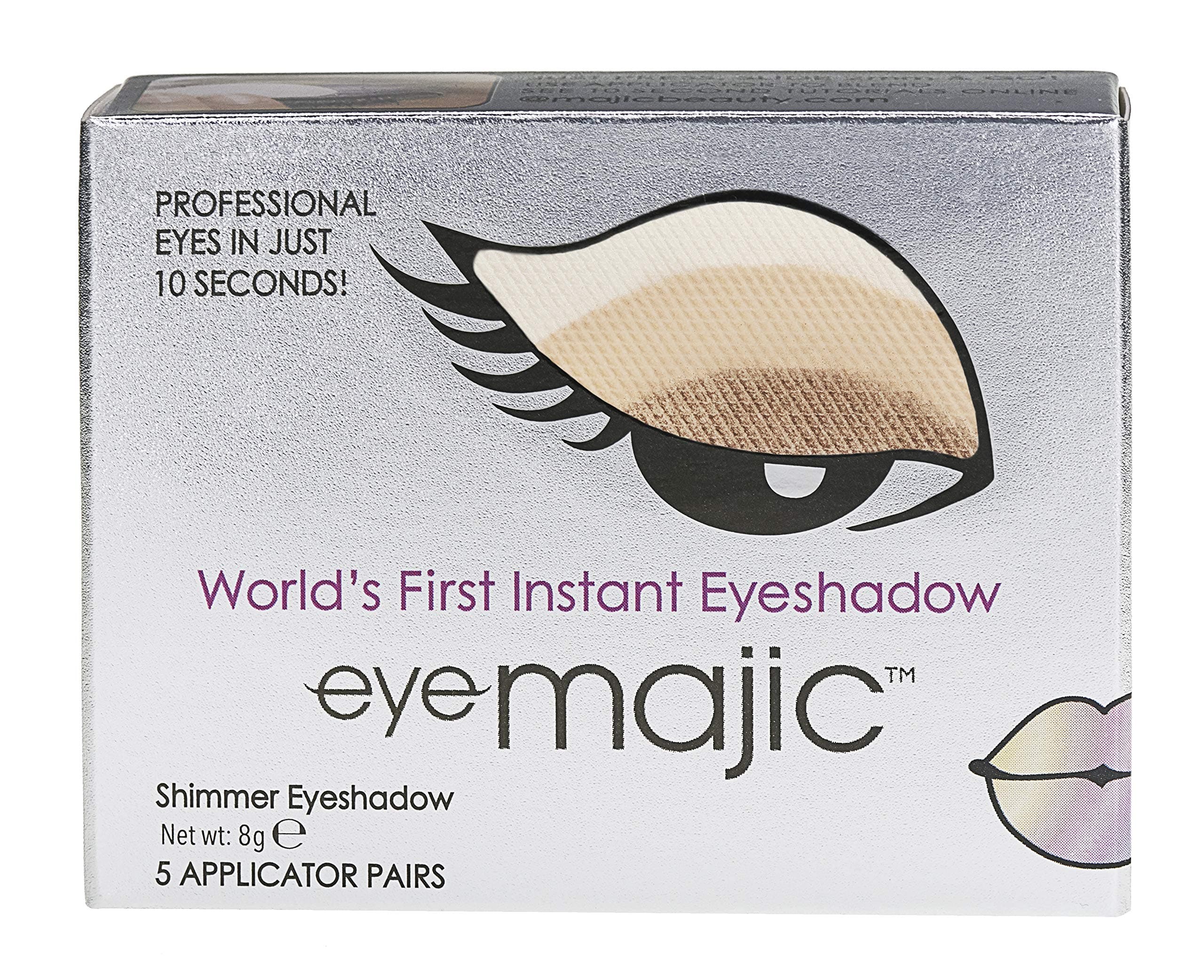 Eye Majic Instant Eyeshadow, 5 Pair Pack - Easy Professional Makeup in 10 Seconds - Urban Cream - 104