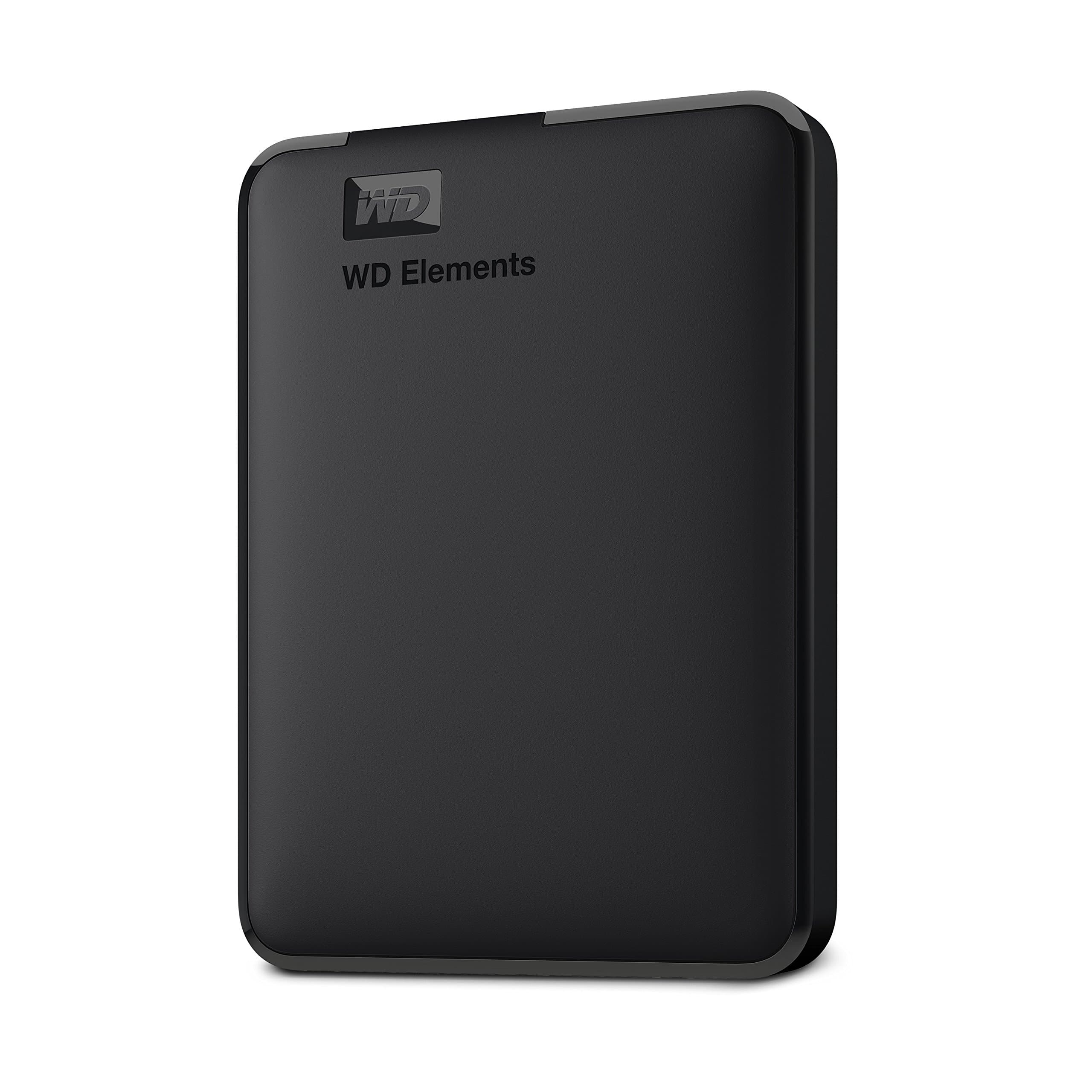 WD 4 TB Elements Portable External Hard Drive - USB 3.0, Black, USB 3.0, Plug-and-Play, formatted for Windows, Schwarz