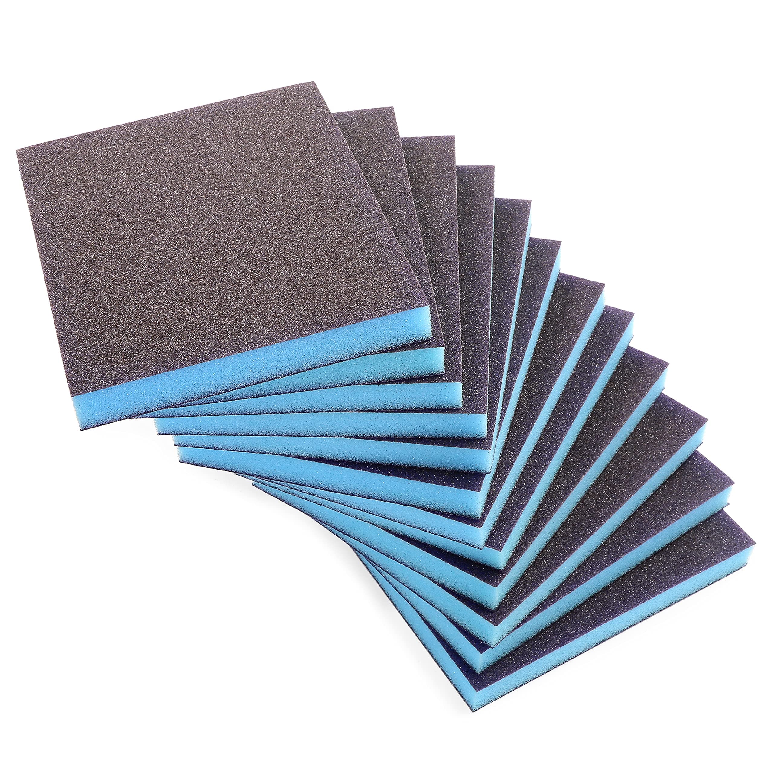 12Pcs Sand Block 100 Grit Sanding Sponge, Jamiikury Medium Sanding Blocks Washable and Reusable, Wet Dry Sandpaper Sponge for Wood Metal Furniture Paint and Drywall