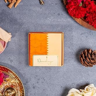 Nirmalaya Premium Sandalwood Incense Cones | 40 Cones Per Pack Sacred Temple Flowers | Charcoal-Free | Organic Dhoop Cones for Pooja, Meditation & Home Purification | Free Ceremic Stand