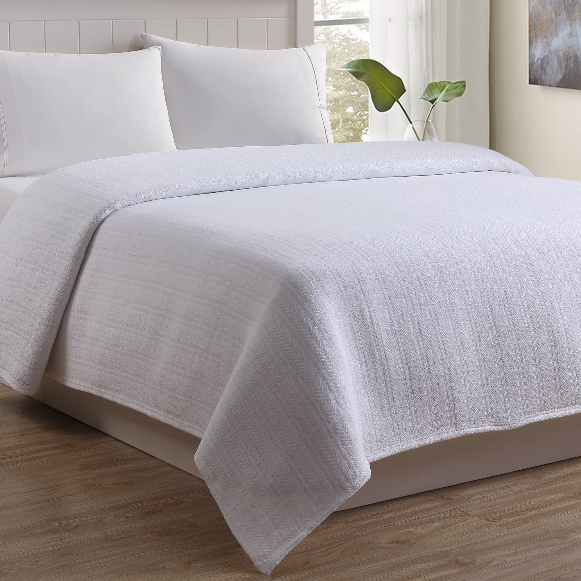 Outlast Cable Weave Cotton Blanket, King