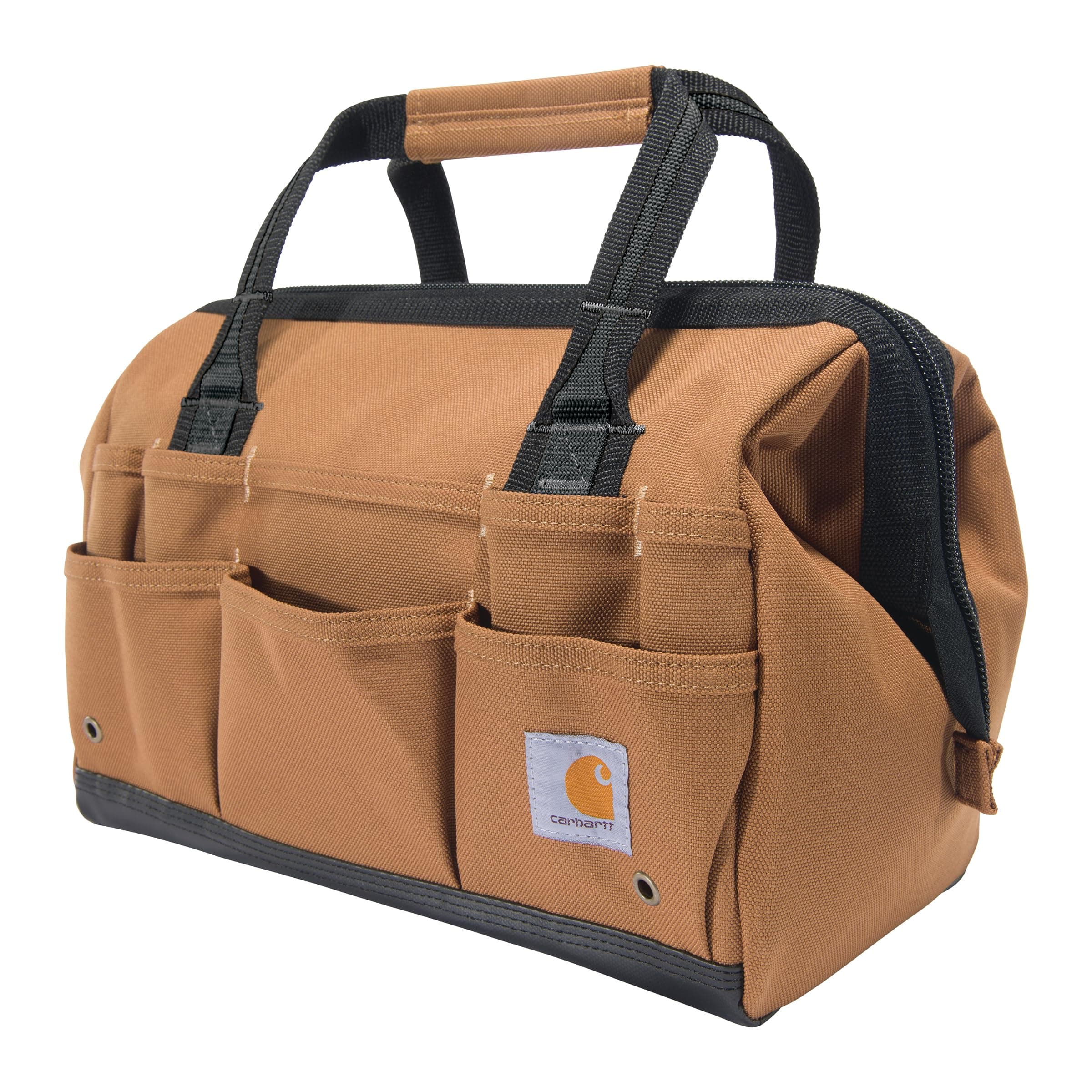 Carhartt Onsite Tool Bag, Durable Water-Resistant, Tool Storage Bag, Heavyweight, 14-Inch 26 Pocket, Carhartt Brown