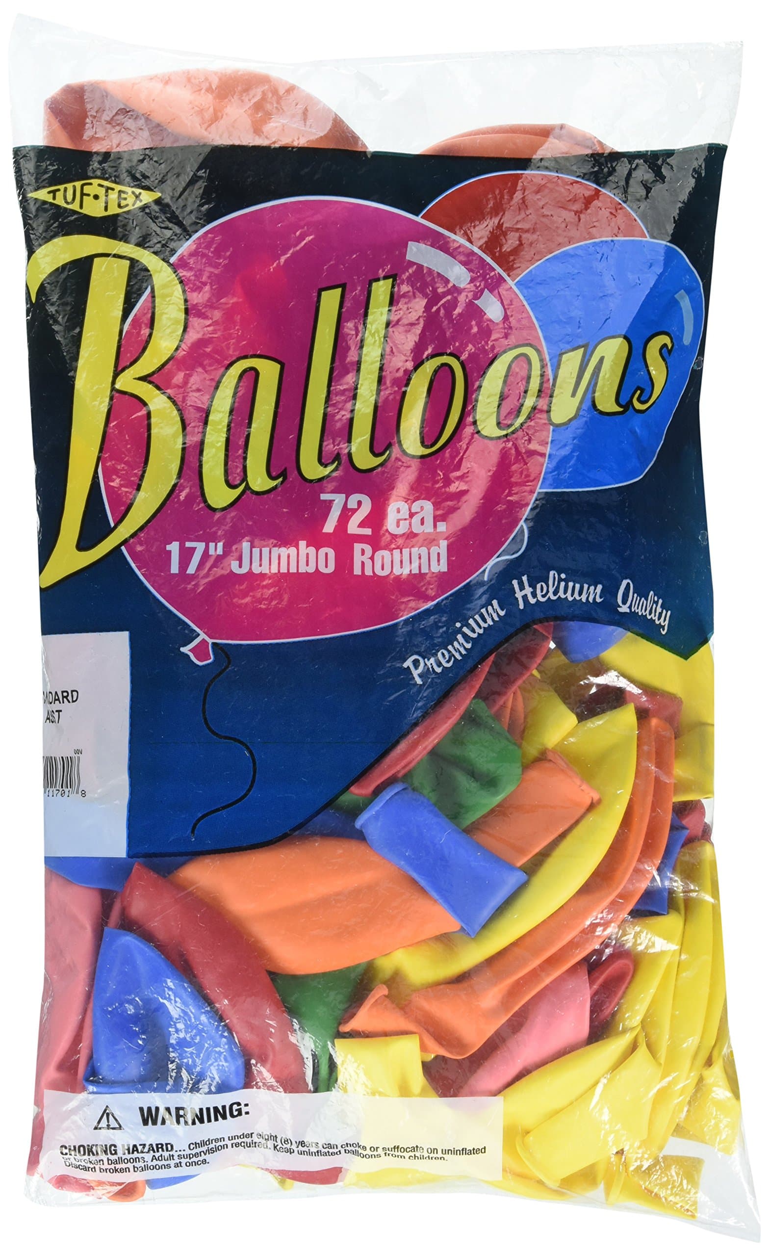 72 Count Standard Assorted Latex, 17"