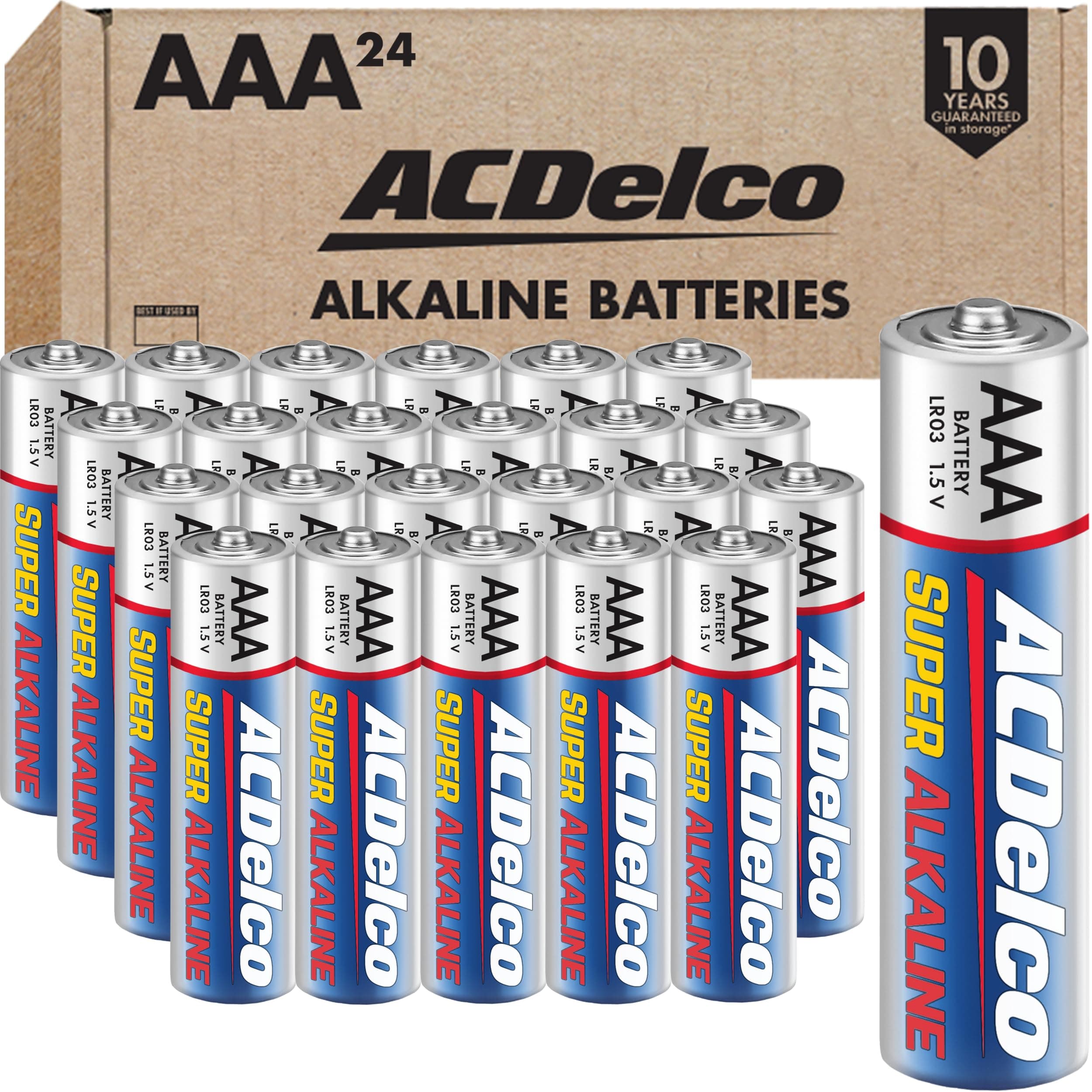 ACDelco AAA Batteries, Alkaline Battery, Bulk Pack, 100 Count