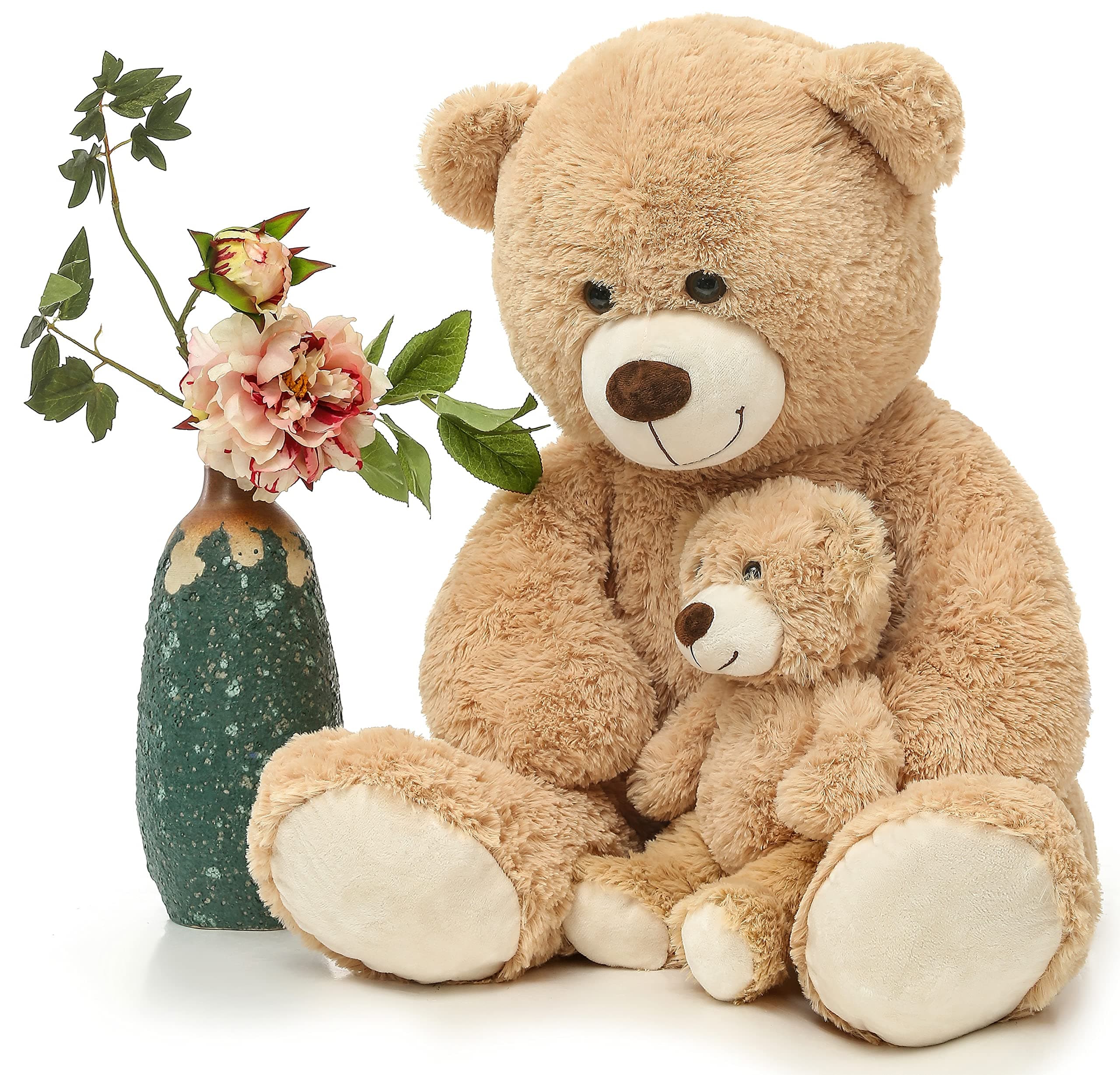 Mom with baby teddy bear