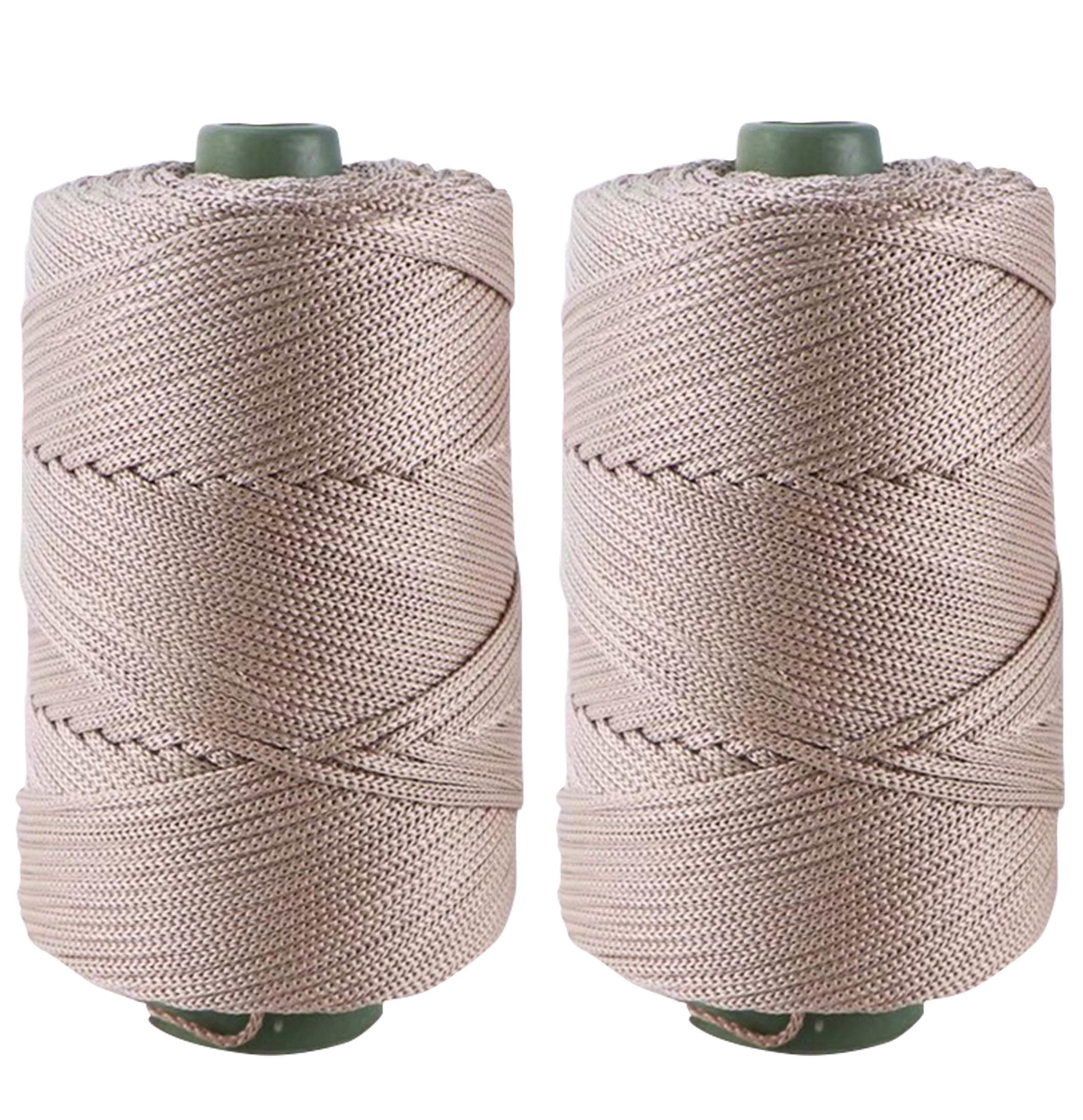 CLISIL 400gram Art Yarn Cord Light Brown Polyester Yarn Macrame Knitting Crocheting DIY Bags Crochet Basket Summer Hat Craft Cord