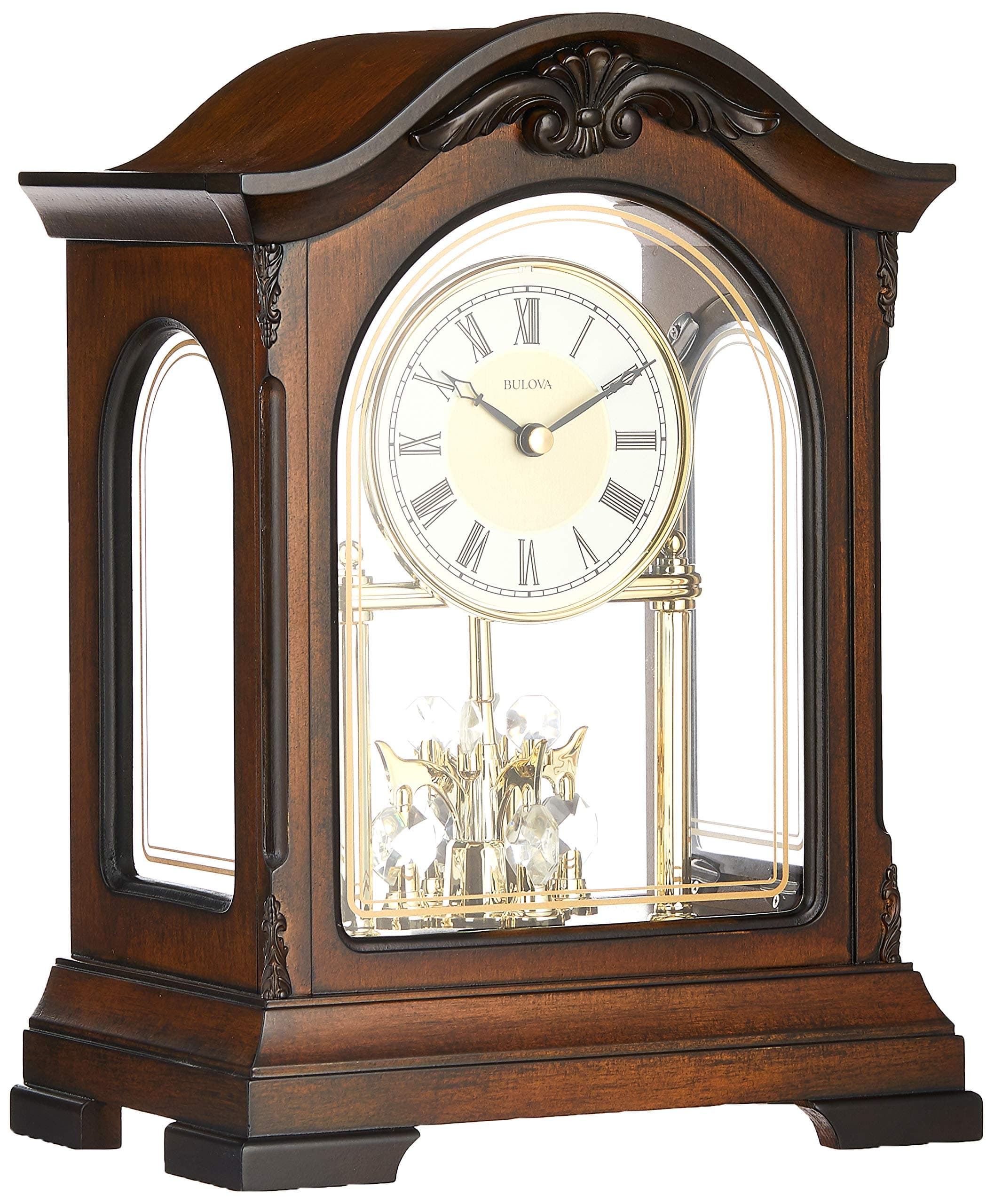 Bulova B1845 Durant Chiming Clock, Walnut, One Size