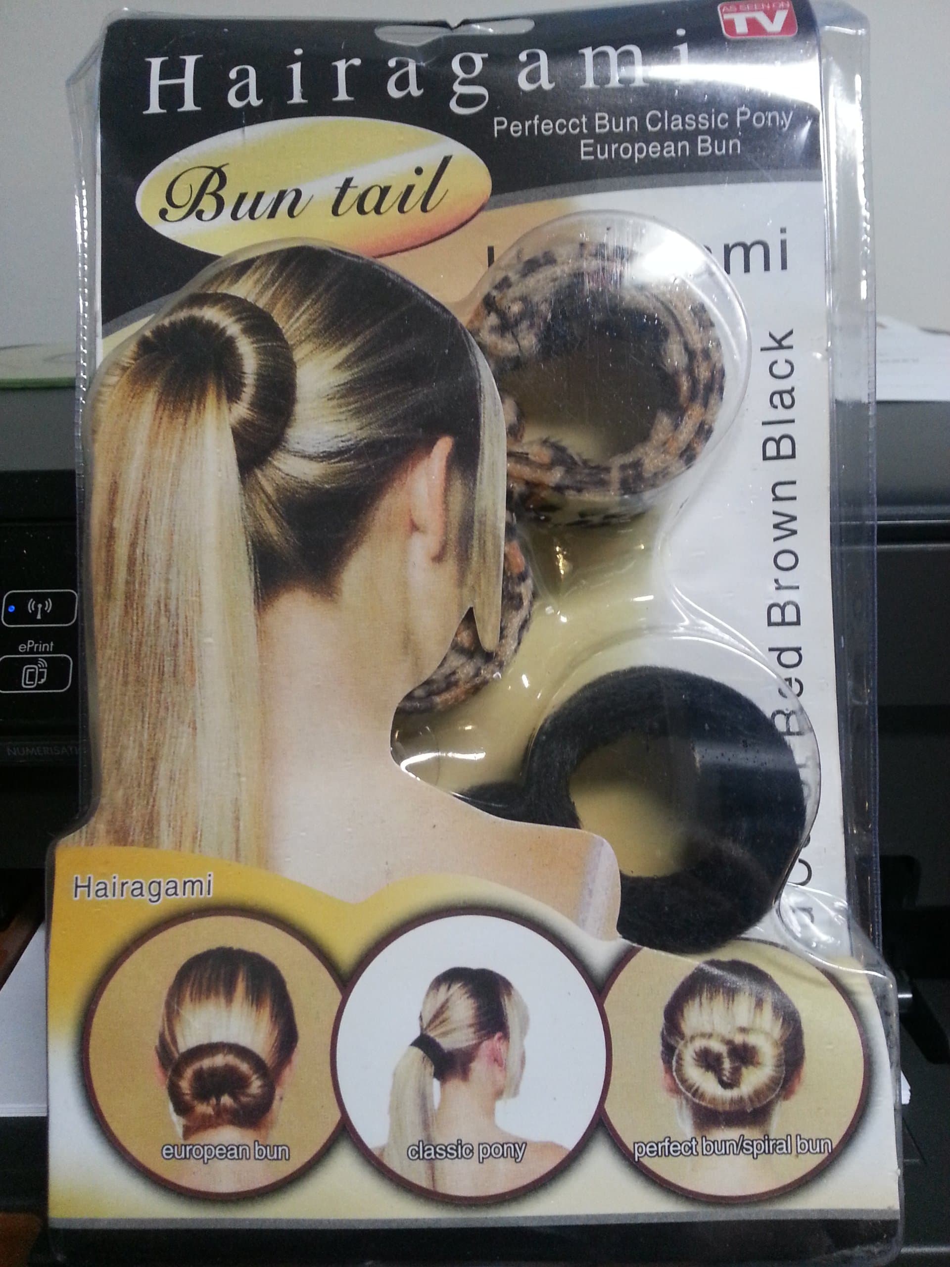 Hairagami - 2pcs Black and Brown