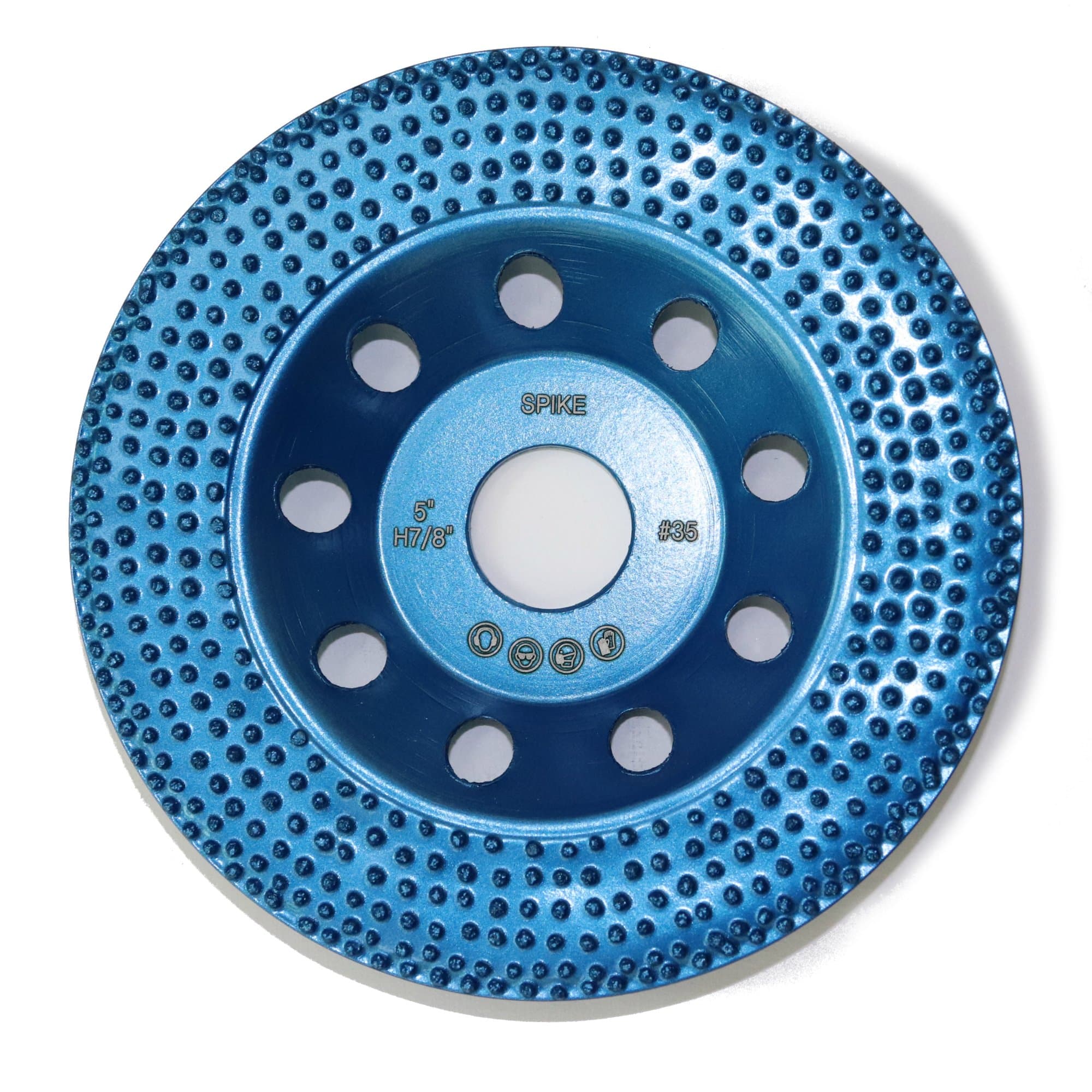 Spike 5" Diamond Cup Removing Disc Wheel for Paint, Epoxy, Glue, Mastic with RCD New Technology & Rubber Cushioned Body (Spike, 5", 7.1 oz Very Light)