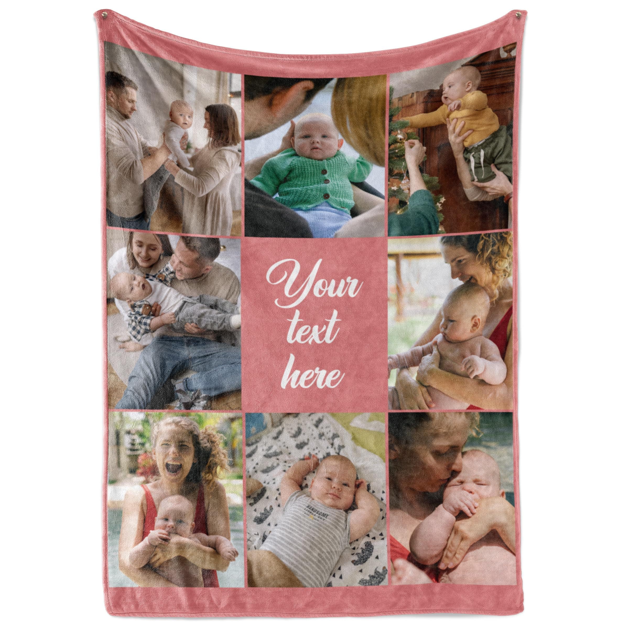 - Ships Next Day, Custom Blanket with Picture and Text - Printed in USA, Personalized Photo Blanket with Text (Fleece 50x60)