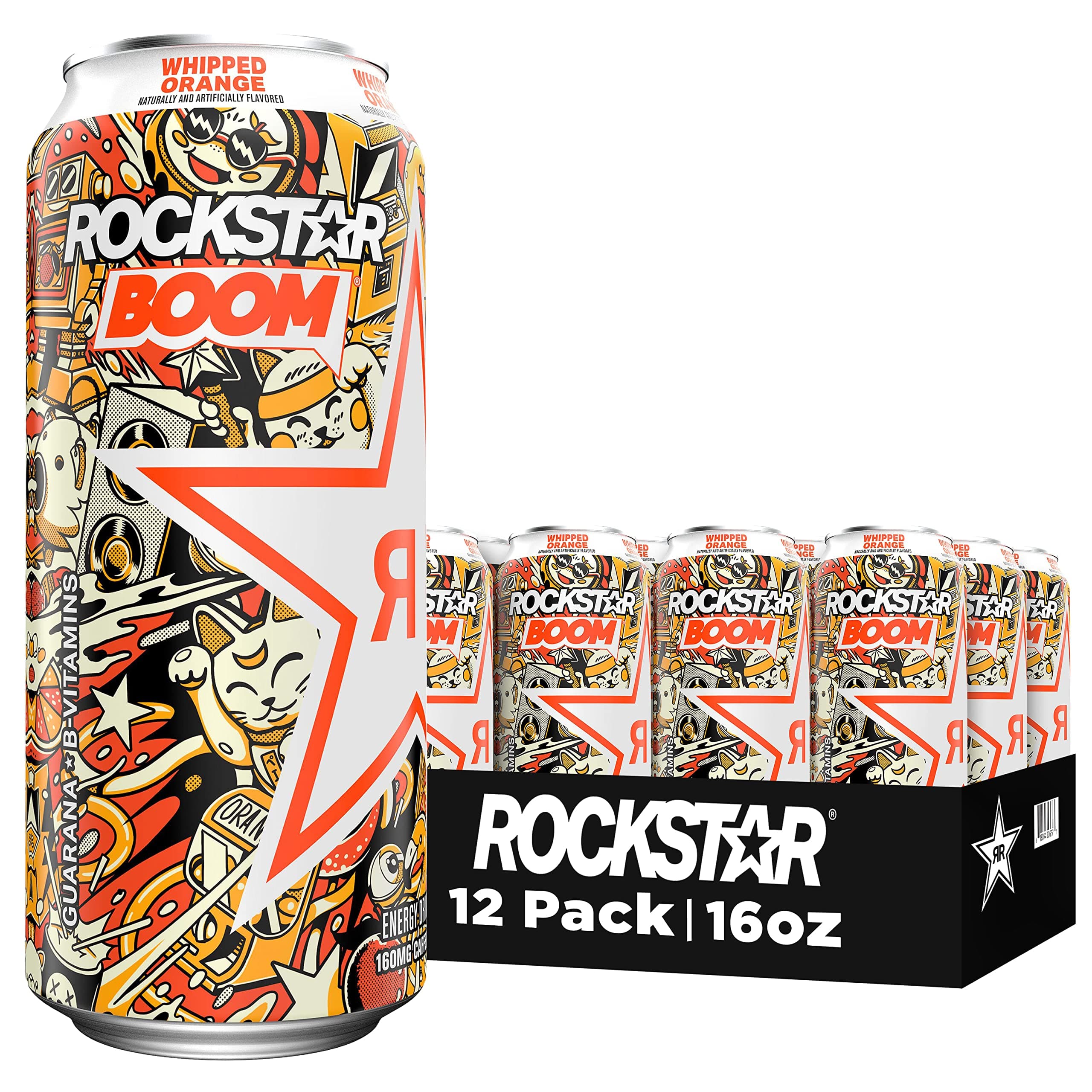 RockstarBoom Whipped Orange, 12Count