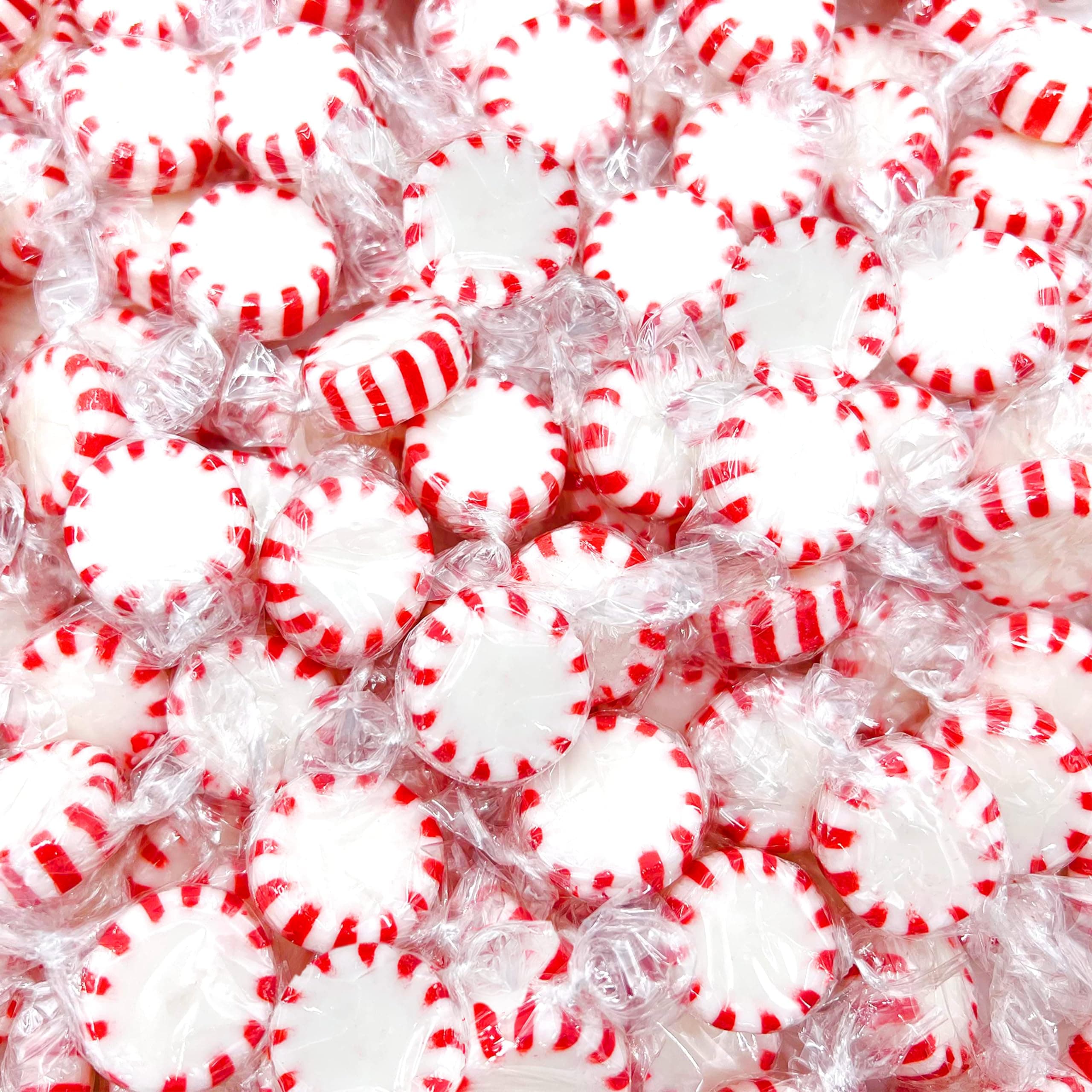 Starlight Peppermint Mints | 1 Pound Bag - Approx. 75 Count | Old Fashioned Hard Candy | Hard Candy Individually Wrapped for Office Bowls & Holiday Buffets