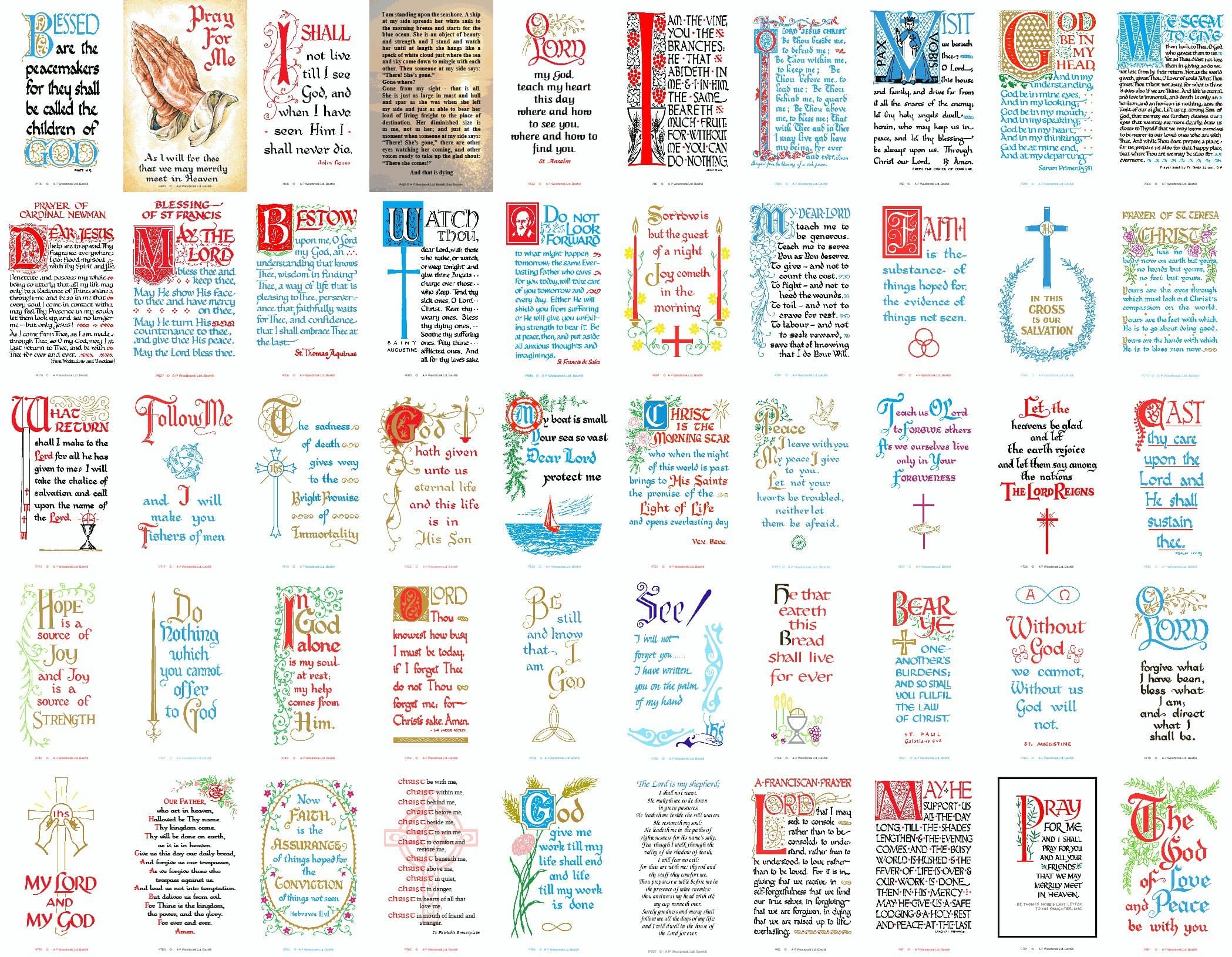 Pack of 50 Assorted Prayer Cards 1