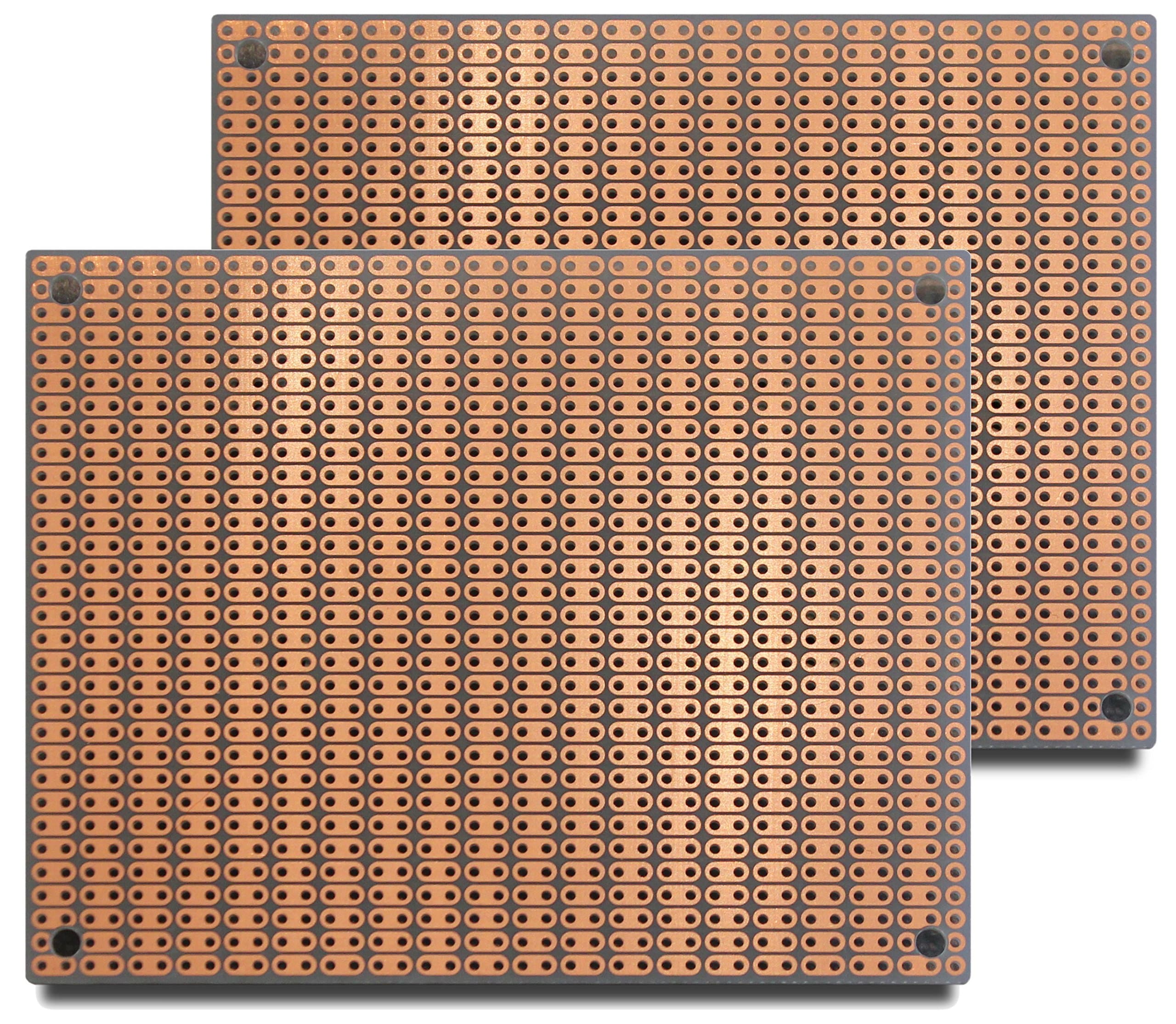 PR2H2 (Two-Pack) ProtoBoard-2H-2, 2-Hole Strips, 1 Sided PCB, Size 2 = 100 x 80mm (3.94 x 3.15in)