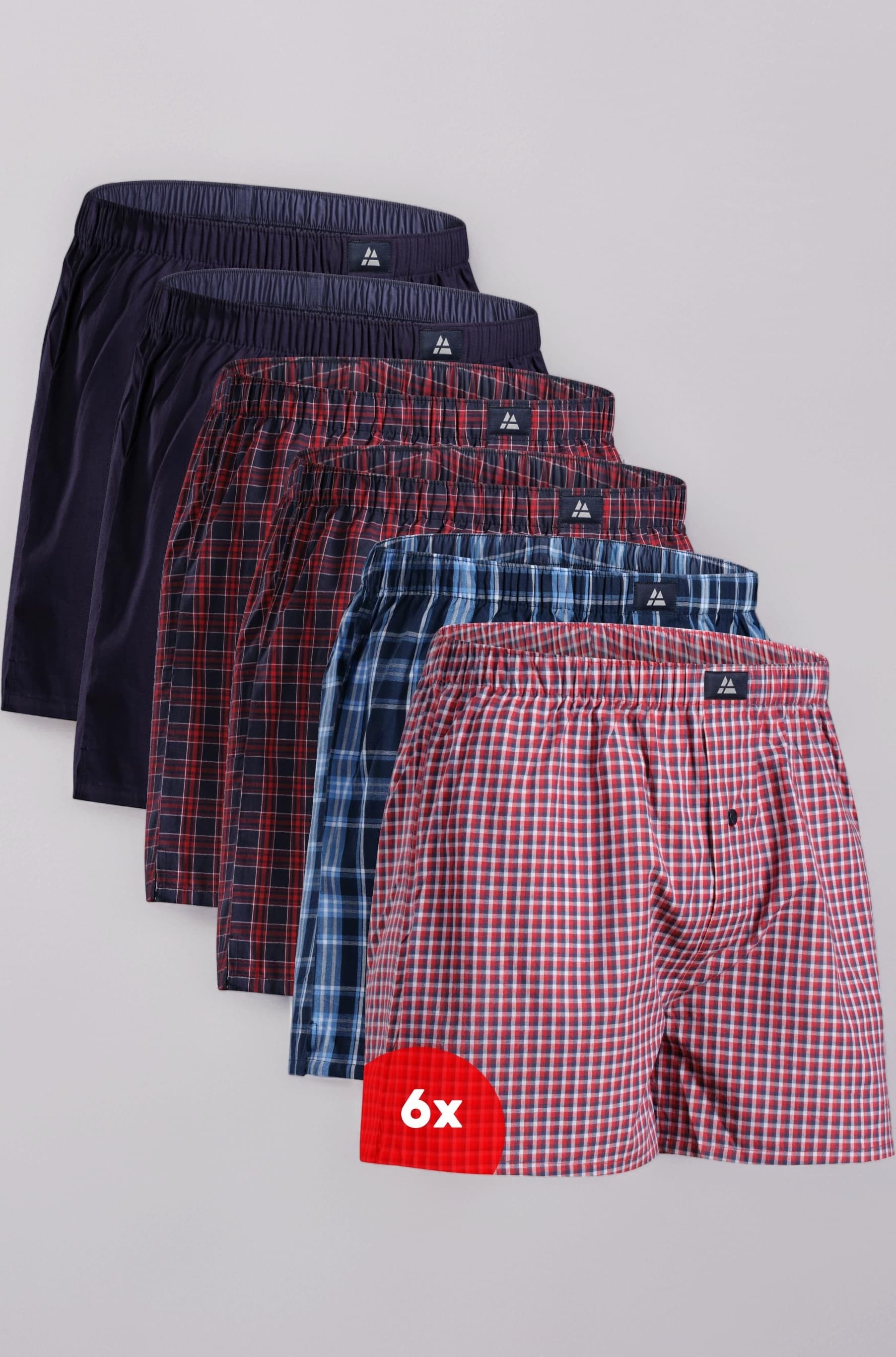 DANISH ENDURANCE Men's 100% Cotton Woven Boxers (4 & 6-Pack) – Loose Fit, Breathable & Lightweight Comfort