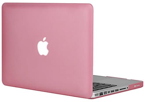 TOPIDEAL MacBook Pro 13 Case A1278 (2012-2008 Version,No Retina Display,No Touch Bar) Rubberized Silky-Smooth Soft-Touch Hard Protective Cover for Apple MacBook Pro 13 Inch with CD-ROM-Pink