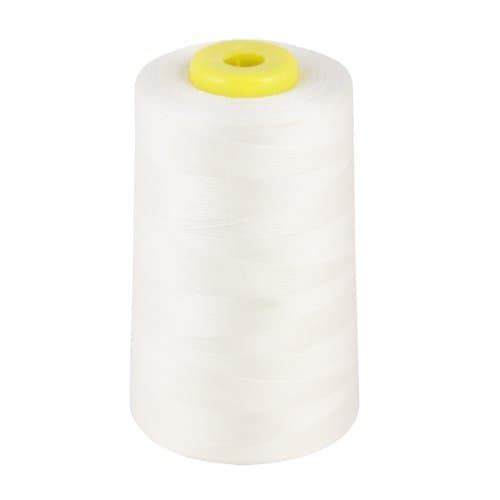 OVERLOCKING THREAD - OVERLOCKER THREAD - POLYESTER THREAD - INDUSTRIAL SEWING THREAD - 4 X 5000 YARD SPOOLS - LARGE COLOUR SELECTION INCLUDING: BLACK WHITE RED BLUE CREAM NAVY PURPLE PINK GREEN GREY BROWN OLIVE SKY GOLD (NATURAL WHITE)