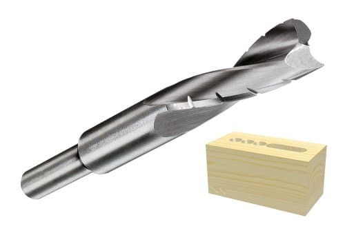 ENT Slot Mortise Bit twisted version right-hand rotation CS Diameter (D) 22 mm, NL 75 mm, GL 190 mm, right, S 16 mm