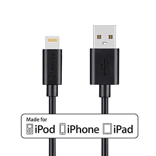 MaGeek® 10ft Apple MFi Certified Extra Long Lightning to USB Data Cable Charge Cord for iPhone 7 7 Plus 6s 6 Plus 5s 5c 5, iPad Pro Air mini, iPod touch(Black)