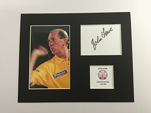 LIMITED EDITION JOHN LOWE SIGNED DISPLAY PRINTED AUTOGRAPH AUTOGRAPH AUTOGRAF AUTOGRAM SIGNIERT SIGNATURE MOUNT FRAME
