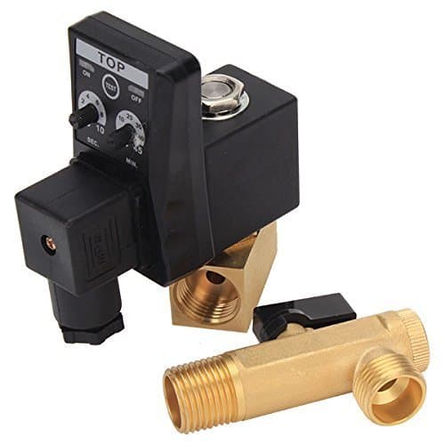 AC220V 1/2" Electronic Timed Air Compressor Automatic 2-way Drain Valve