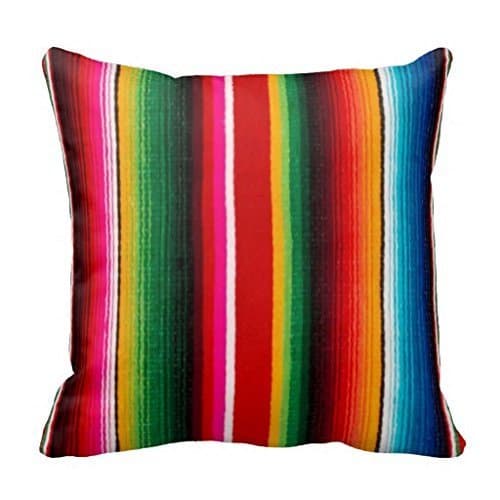 Colorful Mexican Style Throw Pillow Case