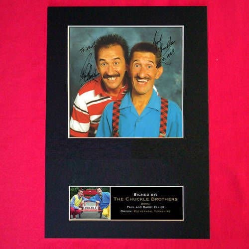 CHUCKLE BROTHERS Signed Autograph Mounted Photo Print