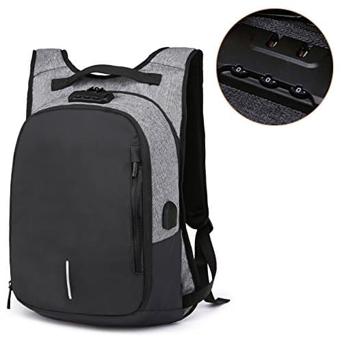 Laptop Backpack with USB Charging Port, Multi Functional Anti Theft Business College Computer Backpacks Suitable for men women, Casual Hiking Travel Daypack with Code Lock Fits Under 14inch Laptop