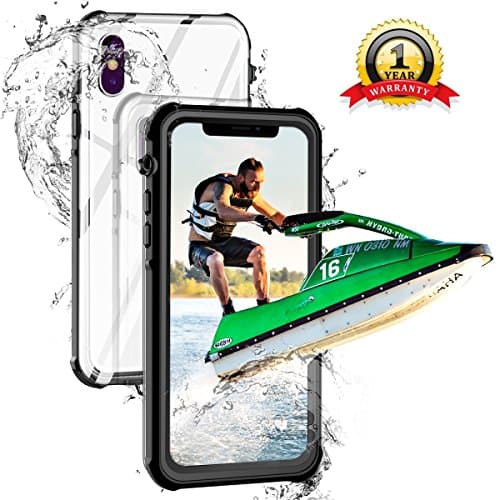 iPhone X Case, iPhone X Waterproof Case, iPhone X Phone Cases With Underwater Full Body Protective Cover Dustproof Snowproof Support Wireless Charging For iPhone X/iPhone 10 (Black)