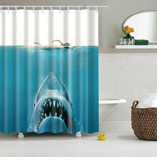 Colorfulworld Digital Printed Antibacterial Screen Mildew Proof 100% Polyester Water Resistant Fabric Shower Curtain Anti Mould Washable 150 x 180 cm