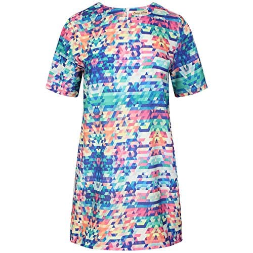 AppplesBottom Ladies New Multi Colour Aztec Zig Zag Pattern Dress (12)
