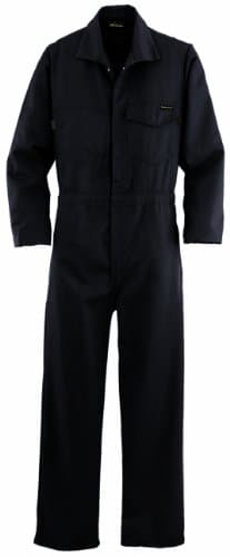 Workrite FR Flame Resistant 7 oz Ultrasoft Work Coverall, Snap Wrist, 54 Chest Size, Regular Length, Navy Blue