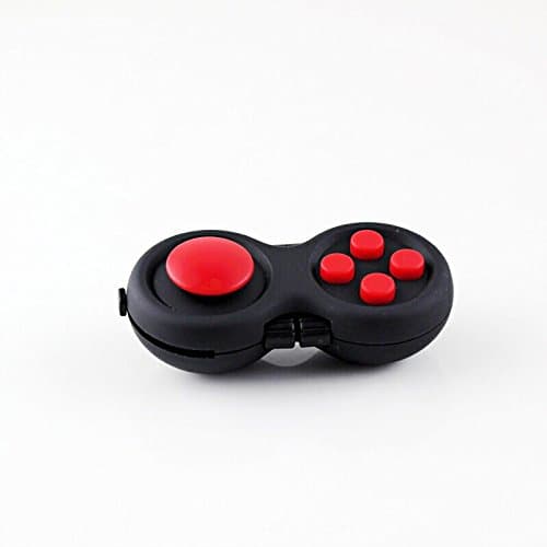 Official Stress Cube (5 COLORS) by TheStressCube.com - A Fidget Cube For Adults And Children With Anxiety, Stress, ADD & ADHD (Combat Fidget Pad (Black/Red))