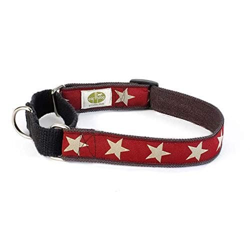 Earthdog Martingale Hemp Dog Collar, Star Pattern