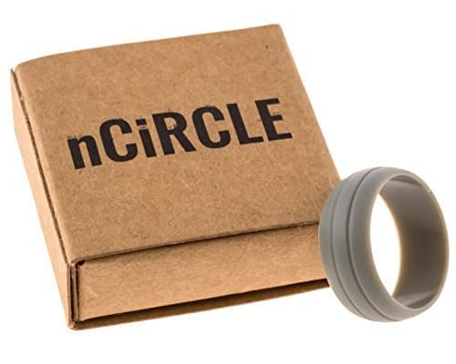 Circle N Silicone Wedding Ring for Men by nCiRCLE - Premium Safety & Comfort Band - 8.5mm Non-Conductive Medical Grade for Crossfit Workouts Firefighters Tactical Military Electricians Mechanics