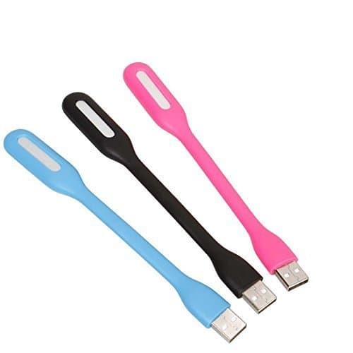 Mini USB LED Light (Set of 3) Adjustable Portable Flexible Led Lamp with usb PC Laptop Notebook Computer keyboard powerbank outdoor Energy Saving Night Book Reading Lamp (Colors may vary)