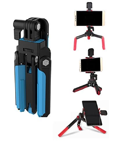 Iwonderful Iphone 7 / 7 Plus, Iphone 6/ 6 Plus ,Sumsung Note/Galaxy 360 Degree Rotation Multipurpose Tripod Stand Holder , Adjustable Mount for Camera/Tablet Blue