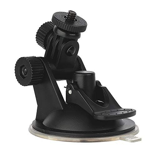 HYCKee Universal 1/4" Thread Adapter Suction Cup Car Windshield Dash Cam Camera Mount Holder Stand 360 Rotation