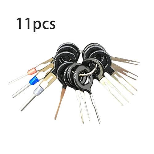 Mongoliah 11pcs Car Terminal Removal Tool Wiring Connector Extractor Puller Release Pin(Black)