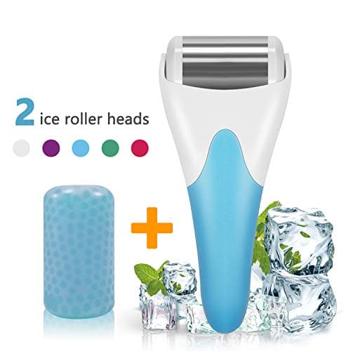 Ice Roller,SPANLA 2 Ice Rollers for Face & Eye,Puffiness,Migraine,Pain Relief and Minor Injury. (Blue)