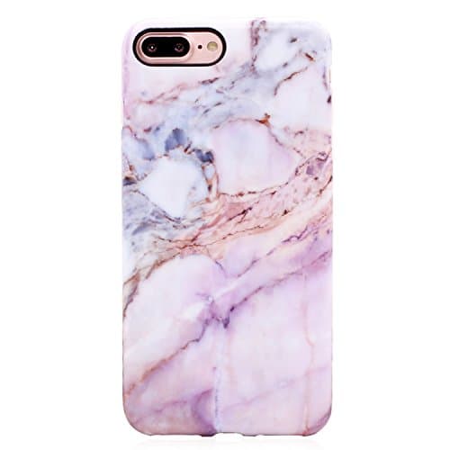 Pink iPhone 7 Plus Case,Soft Matrial with Clear Pattern, Colorfast ,SOOGA Matte Surface,Pink Marble Design for Girls iPhone 7 Plus,5.5" inch