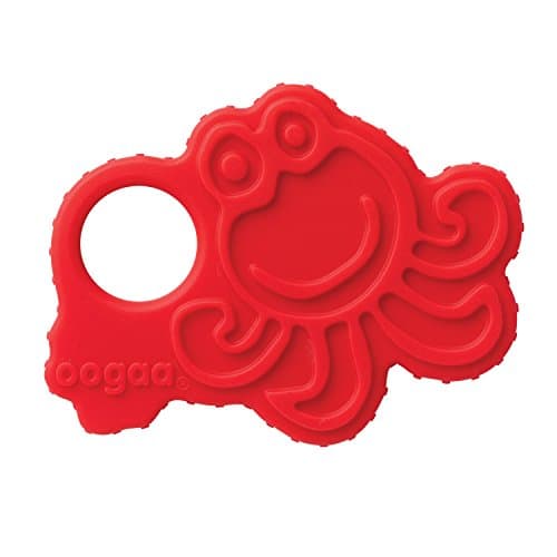 oogaa Home Octopus Teether Easy Clean, Baby Safe High-Grade Silicone, Red