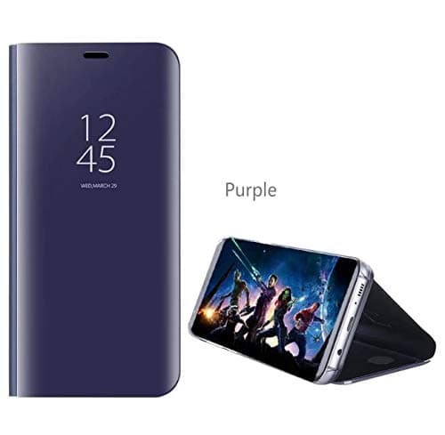 BELLA BEAR Case for Vivo V15 Pro,Mirror Case Bracket Function Full Screen Protection Flip Cover for Vivo V15 Pro -Purple