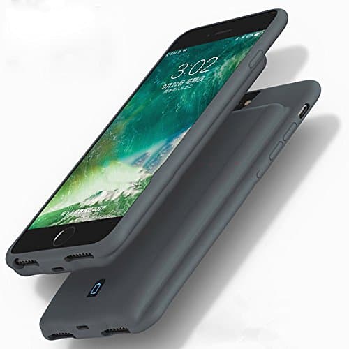 Iphone 6/6S/7 Battery Case Silicone 4500mAh Apple iphone 6/6S/7 Protective Charging Case Silicone Extendde Battery Charger Case(4.7 inches in Gray)