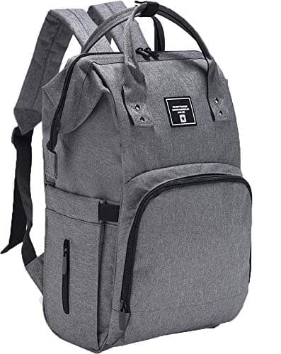 Baby Diaper Bag Backpack Multi-Function Waterproof Travel Nappy Tote Bags Large Capacity Creative Fashion Package for Both Mon&Dad//Grey