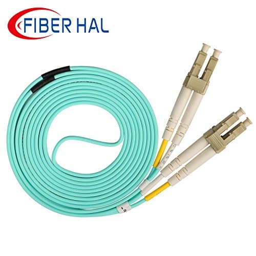 FiberHal LC to LC OM3 Fiber Patch Cable Multimode Duplex 50/125 UPC LSZH, Aqua 10m(33ft)