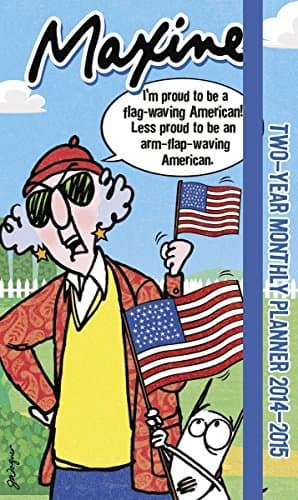 MAXINE TWO-YEAR Monthly Checkbook Size Pocket Planner 2014 - 2015