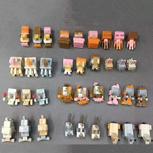 Action Figure Minecraft First Generation 3D Anime Characters Micro World Game Keychain Boys Kid Wholesale